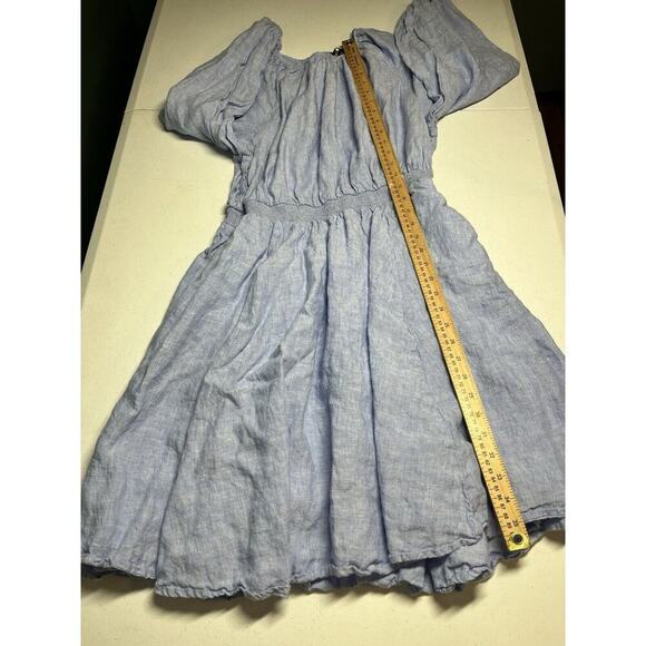 J. Crew Palermo Smocked Waisted Linen Mini Long Sleeve Dress Size XLT - Picture 8 of 8